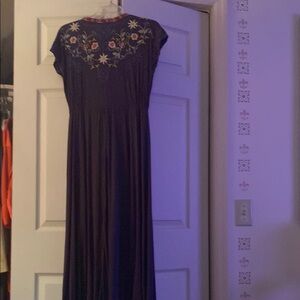Johnny Was Purple Embellished Maxi Dress